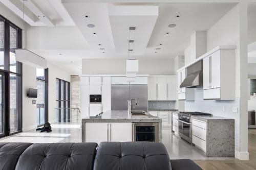 Photo of a custom modern kitchen by house of fine carpentry